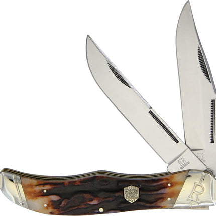Folding Hunter Brown Stag Bone