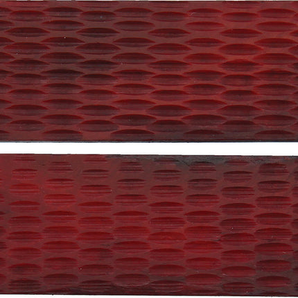 Knife Scales Red Jigged Bone