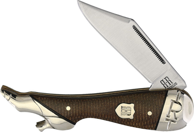 Leg Knife Brown Burlap