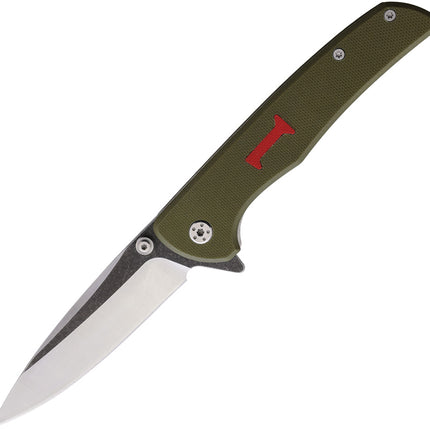 1st Infantry Linerlock Grn G10