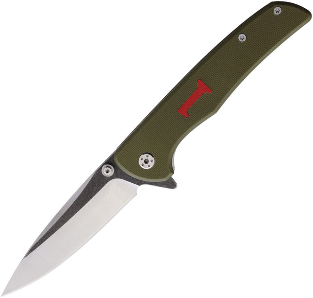 1st Infantry Linerlock Grn G10