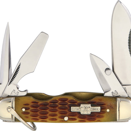 Camp Knife Amber Bone