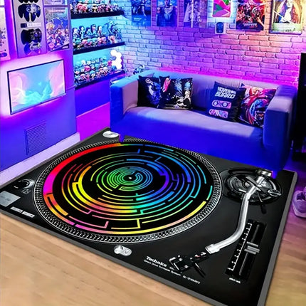 1pc, Non-slip CD Player Pattern Rug