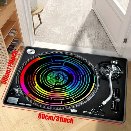 1pc, Non-slip CD Player Pattern Rug
