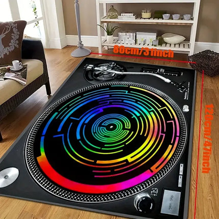 1pc, Non-slip CD Player Pattern Rug