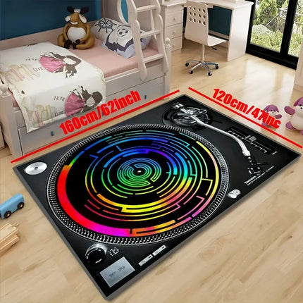 1pc, Non-slip CD Player Pattern Rug