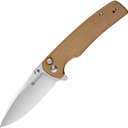 Sachse Button Lock Brn Micarta