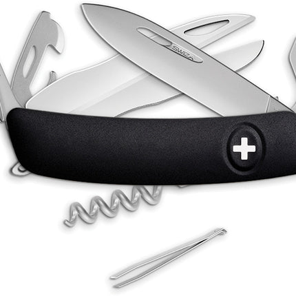 D07 Swiss Pocket Knife Black