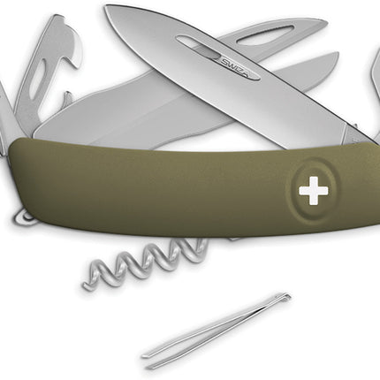 D07 Swiss Pocket Knife Olive