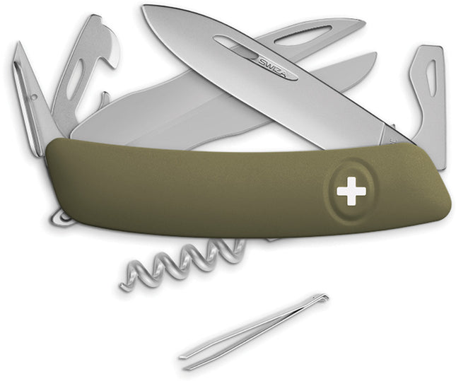 D07 Swiss Pocket Knife Olive