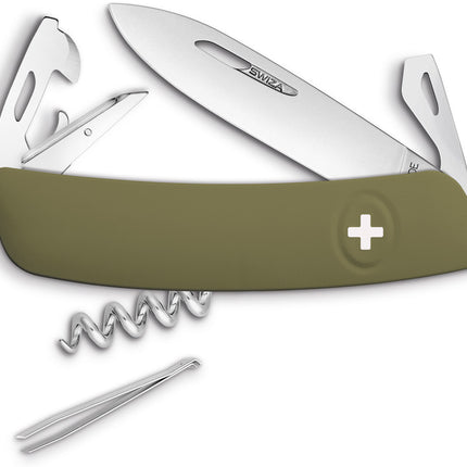 D03 Olive Swiss Pocket Knife