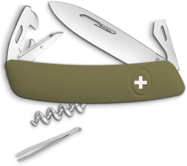 D03 Olive Swiss Pocket Knife