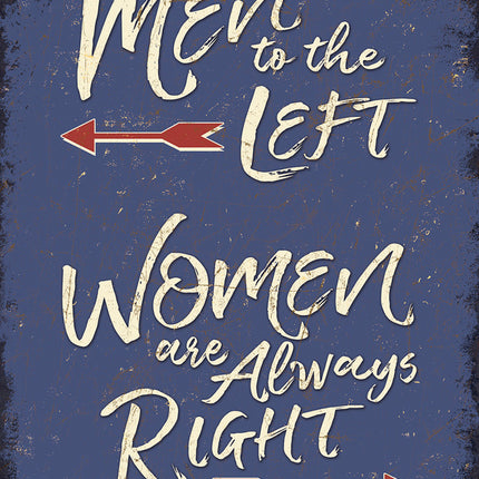 Men To The Left Sign