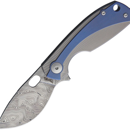Lille Framelock Damascus Blue