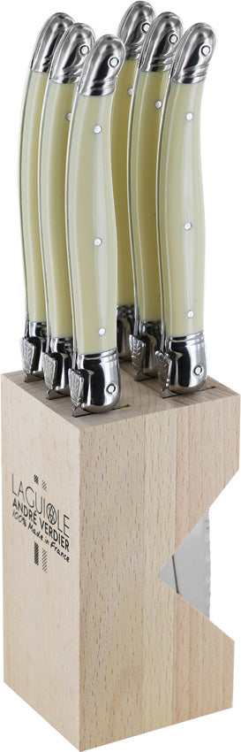 Laguiole Steak Knife Set White
