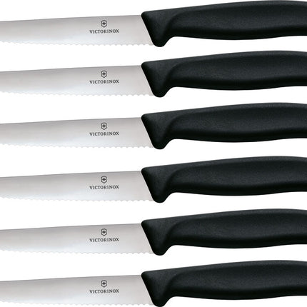 Steak Knife Set 6pc Black