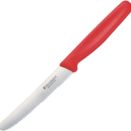 Steak Knife Serrated Red