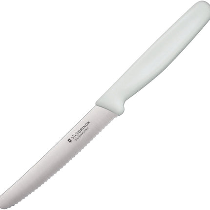 Steak Knife Serrated White