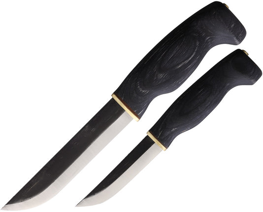 Big Double Fixed Blade Set Blk