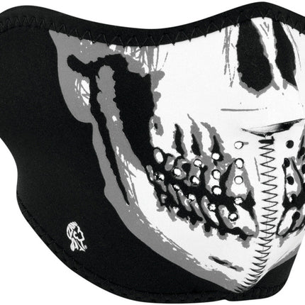 Half Face Mask BW Skull