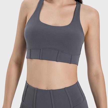 Square Neck Wide Strap Active Tank