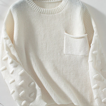 Round Neck Drop Shoulder Sweater