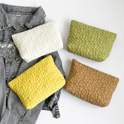 Flower Texture Polyester Clutch