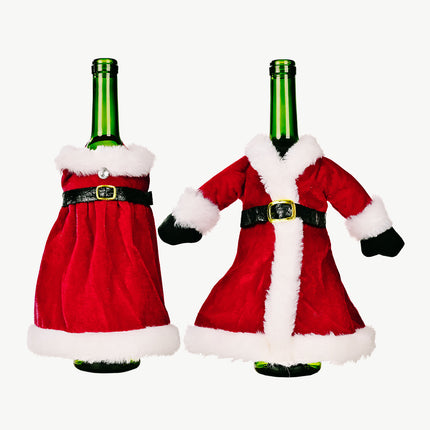 2-Pack Christmas Dress Wine Bottle Covers