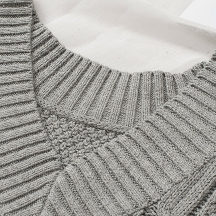 Cable-Knit V-Neck Sweater Vest