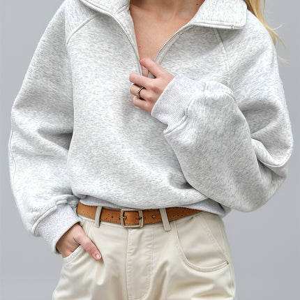 Half Zip Long Sleeve Sweatshirt