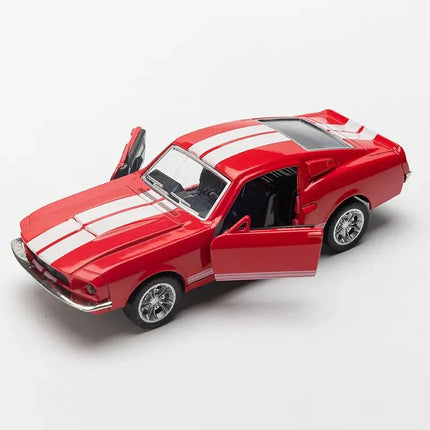 1:32 Alloy Diecast Mustang GT Classic Vintage Car Model Pull Back Car Miniature Vehicle Replica For Collection Gift for Kid