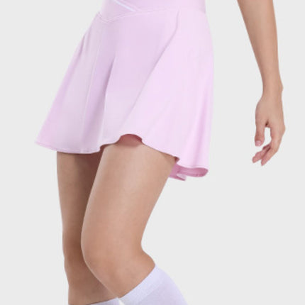 Pocketed Elastic Waist Active Skirt