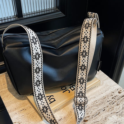 PU Leather Adjustable Strap Crossbody Bag