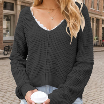 V-Neck Long Sleeve Sweater