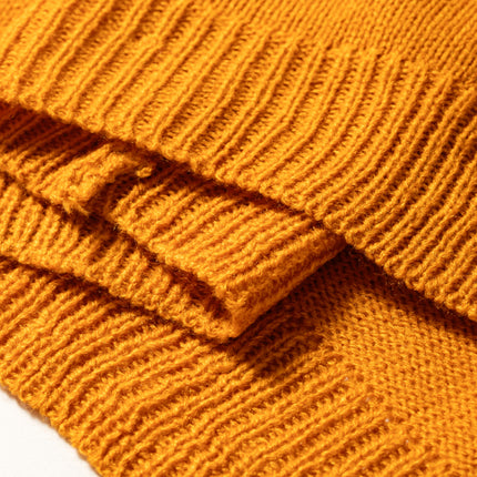 Pompom Color Block Open Front Cardigan