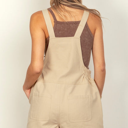 VERY J Adjustable Suspender Overalls with Pockets