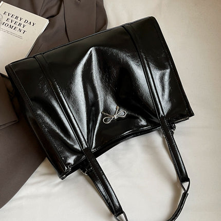 PU Leather Bow Shoulder Bag