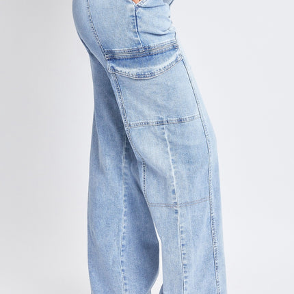 YMI Jeanswear High-Rise Straight Cargo Jeans