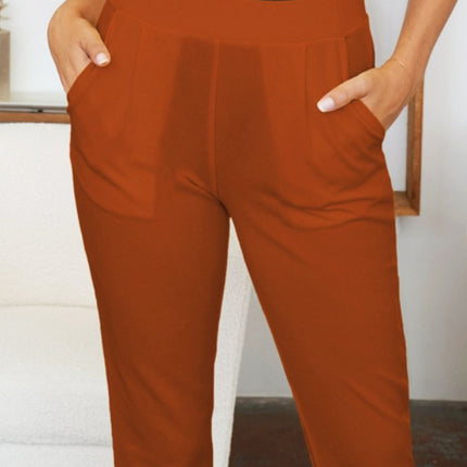 Pocketed High Waist Skinny Pants