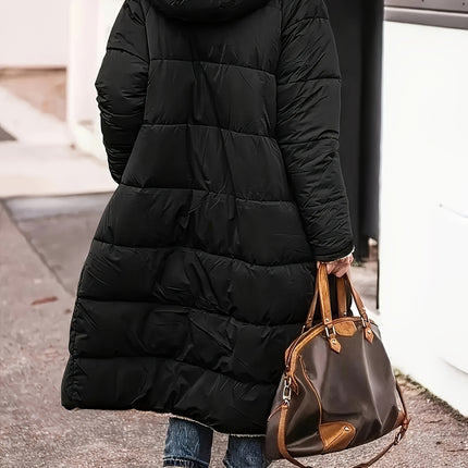 Plus Size Zip Up Sherpa Hooded Coat