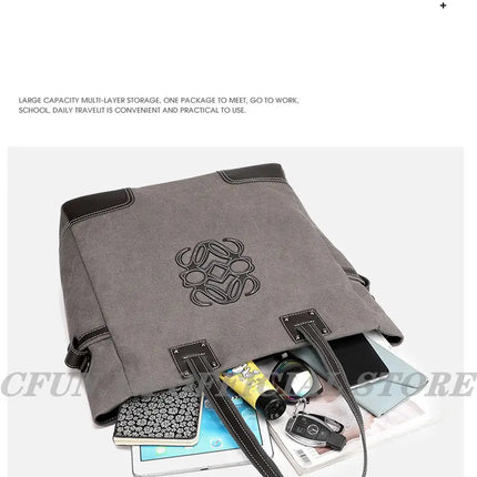CFUN YA Trend Canvas Tote Bags For Women Female Shoulder Bag Messenger Pack Large Top Handle Bag Handbags Mummy Bolsa Feminina - Vickie Lynn's