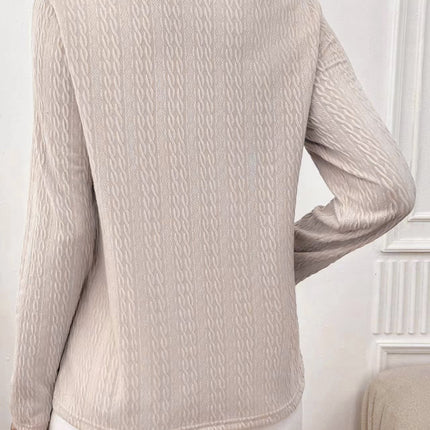 Lace Detail V-Neck Long Sleeve T-Shirt