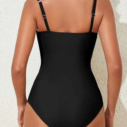 Square Neck Ruched Tommy Control One Piece Swimsuit