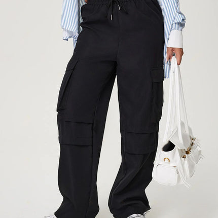 Drawstring Wide Leg Pants