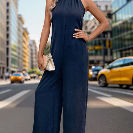 Tied Grecian Wide Leg Jumpsuit