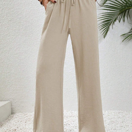 Wide Leg Drawstring Pants