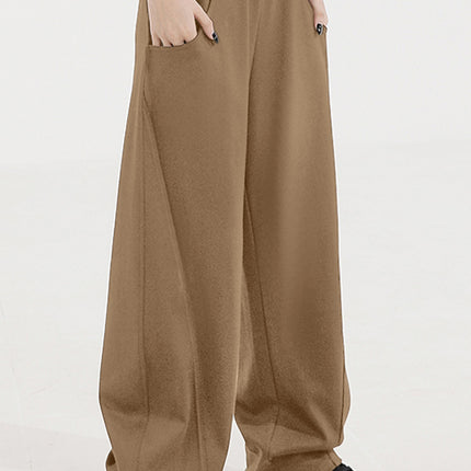Elastic Waist Sweatpants with Pockets