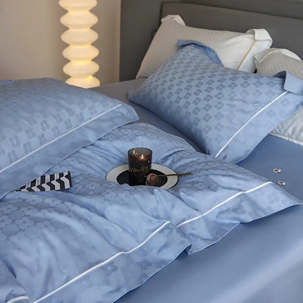 New 1000TC Egyptian Cotton Bedding Sets Luxury Jacquard Duvet Cover Flat sheet Pillowcase