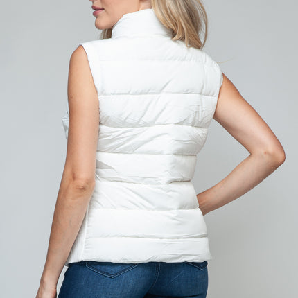 Snobbish Zip Up Turtleneck Vest with Pockets