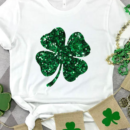 Lucky Clover Round Neck T-Shirt